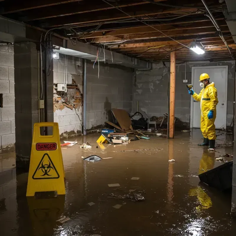 Flooded Basement Electrical Hazard in Laurel Lake, NJ Property